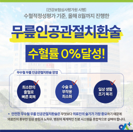정형외과, 무릎 인공관절수술 수혈률 0% 달성